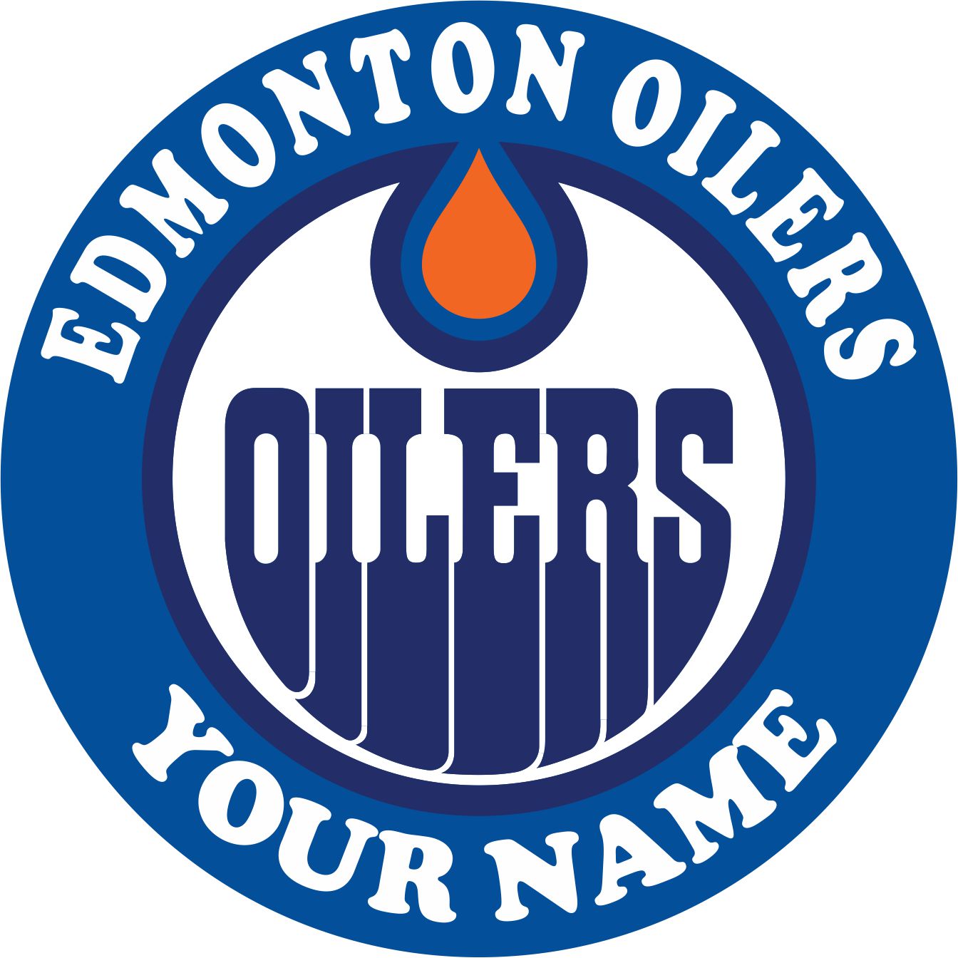 Edmonton Oilers Customized Logo iron on paper